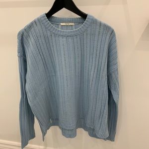 Blue knit sweater